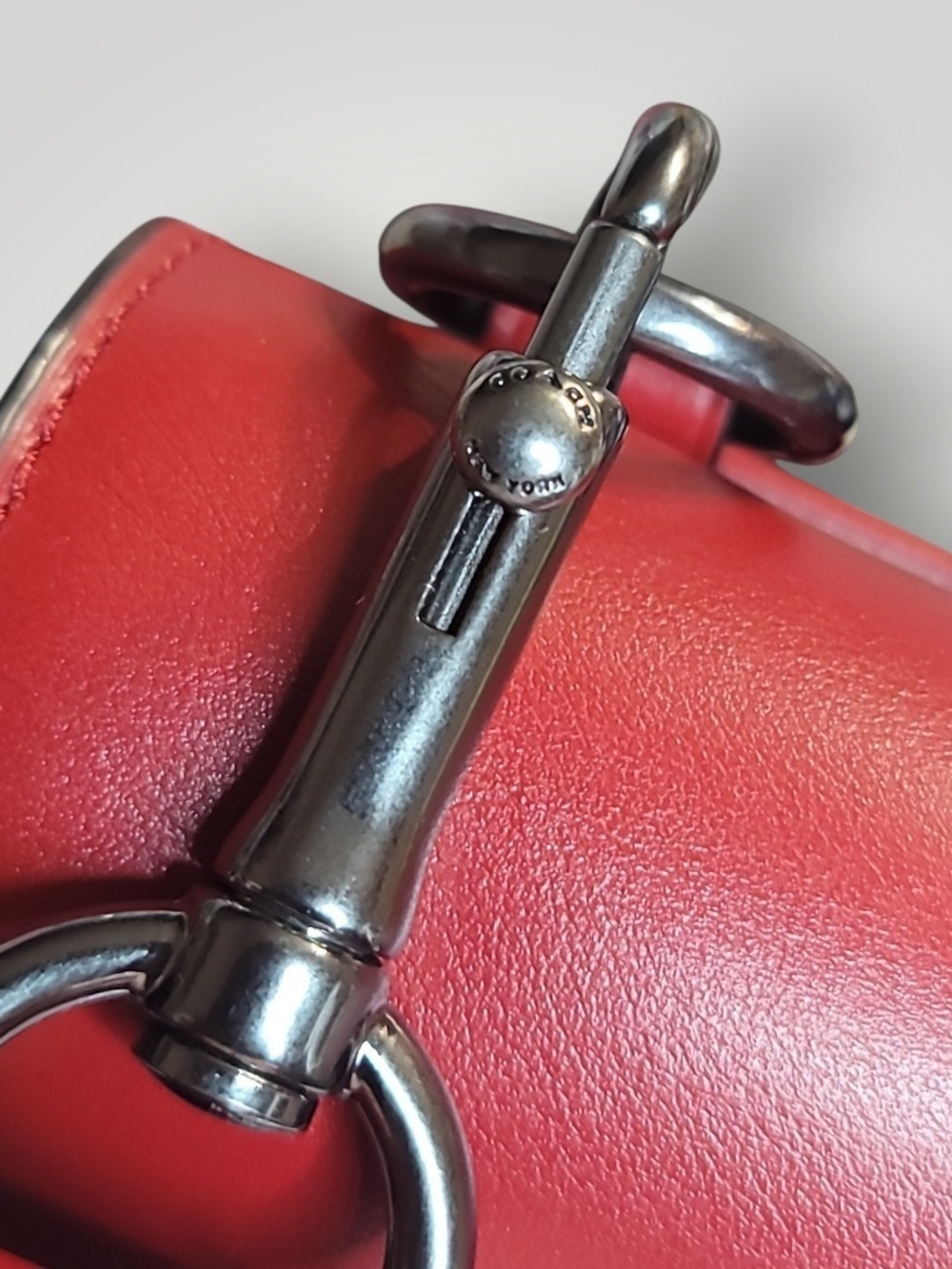 COACH Turner Flap Crossbody Red Calf Leather Bag Excellent Condition - Picture 5 of 16